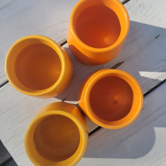Orange & Yellow Succulent Planters ~ Vases  Candle Holders Boho  Cottage FINAL! - Picture 11 of 16